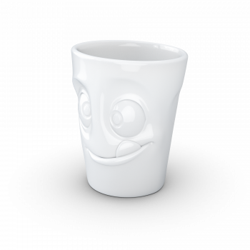 Preview: FiftyEight Henkelbecher Mug Lecker weiss